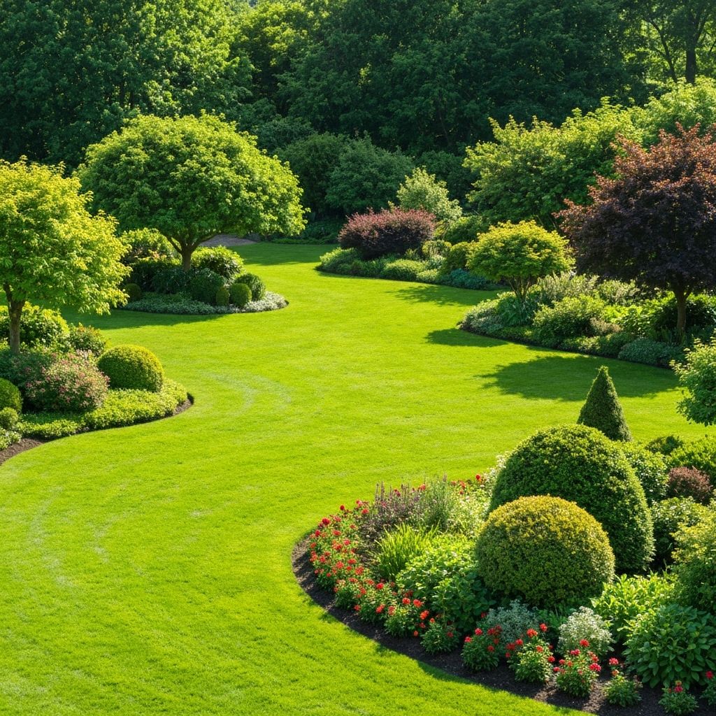 Professional lawn care treatment